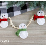 Snowman Garland Free Crochet Pattern