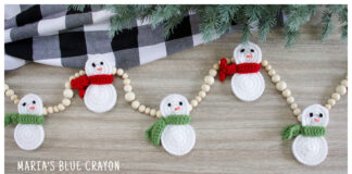 Snowman Garland Free Crochet Pattern