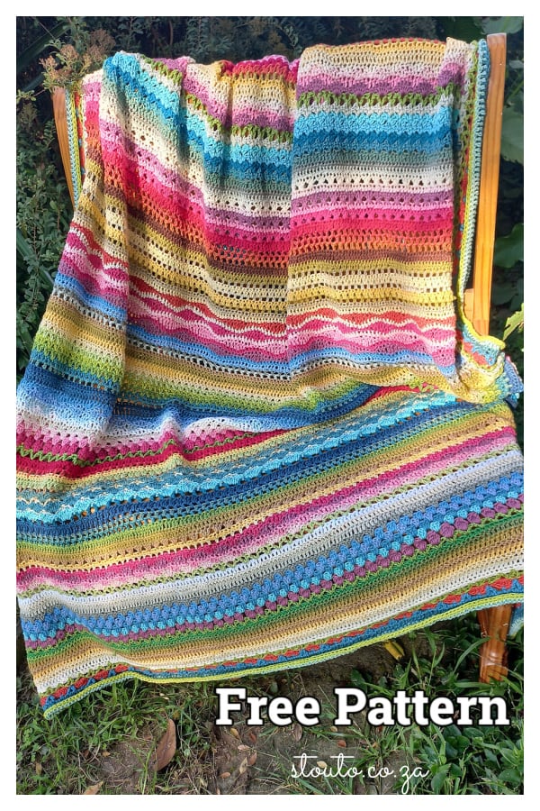 Stitch Sampler Scrapghan for Beginners Free Crochet Pattern