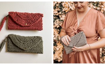 The Crescent Clutch Wristlet Free Crochet Pattern and Video Tutorial