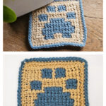 Tunisian Mosaic Pawprint Free Crochet Pattern