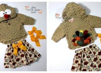 Turkey Tail Baby Sweater Free Crochet Pattern