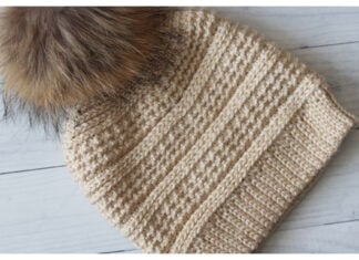 Winter Beanie Free Crochet Pattern and Video Tutorial