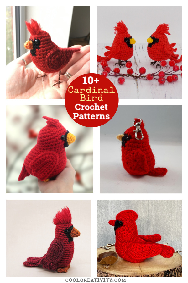 Chubby Cardinal Bird Amigurumi Crochet Pattern
