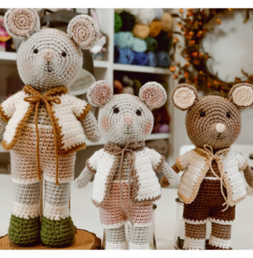 Amigurumi Mouse Free Crochet Pattern and Video Tutorial