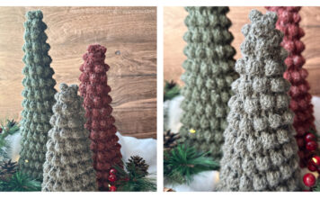 Bobble Christmas Trees Free Crochet Pattern