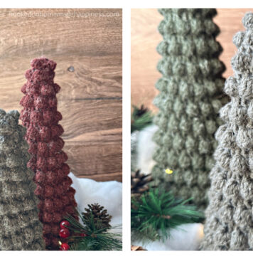 Bobble Christmas Trees Free Crochet Pattern