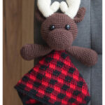 Buffalo Plaid Moose Lovey Crochet Pattern