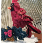 Christmas Cardinal Bird Free Crochet Pattern and Video Tutorial