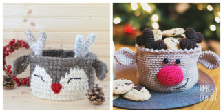 Christmas Reindeer Basket Crochet Patterns
