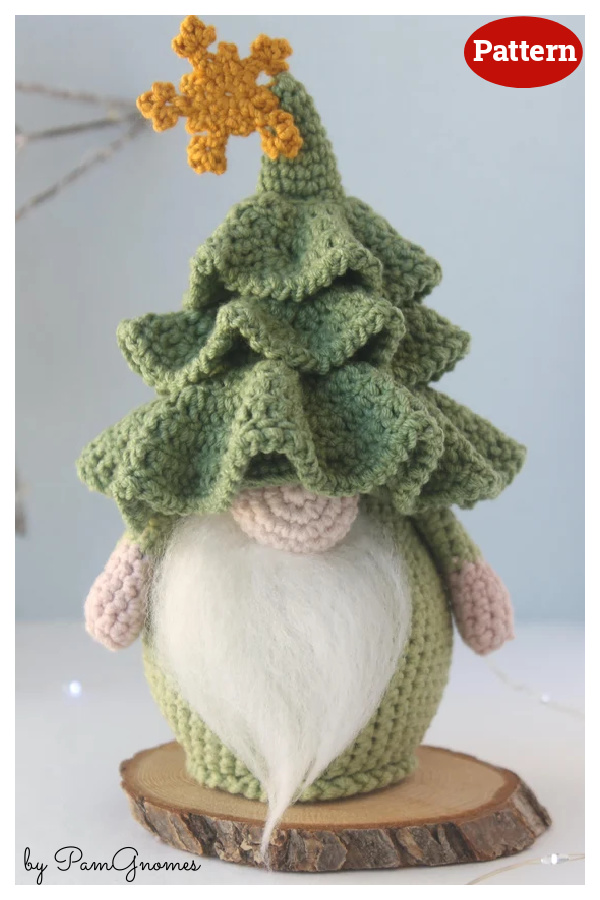 Christmas Tree Gnome Amigurumi Crochet Pattern