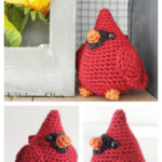 Chubby Cardinal Bird Amigurumi Crochet Pattern