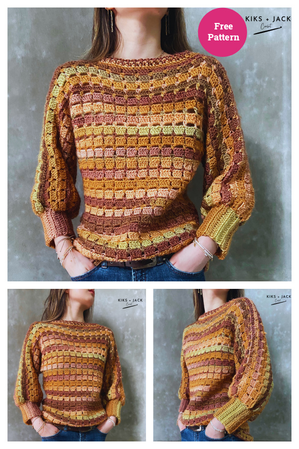 Fall to Winter Sweater Free Crochet Pattern
