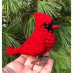 Male Cardinal Bird Amigurumi Crochet Pattern