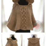 Milena Twist Cable Hooded Poncho Crochet Pattern