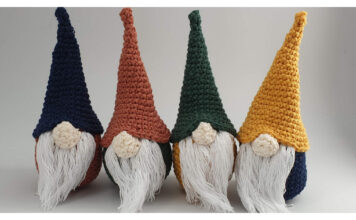 Mini Gnome Christmas Decoration Free Crochet Pattern