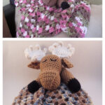Moose Lovey Blanket Free Crochet Pattern