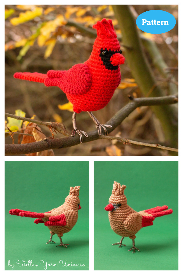Northern Cardinal Crochet Pattern