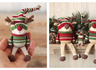 Reindeer Gnome Amigurumi Free Crochet Pattern
