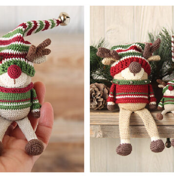 Reindeer Gnome Amigurumi Free Crochet Pattern