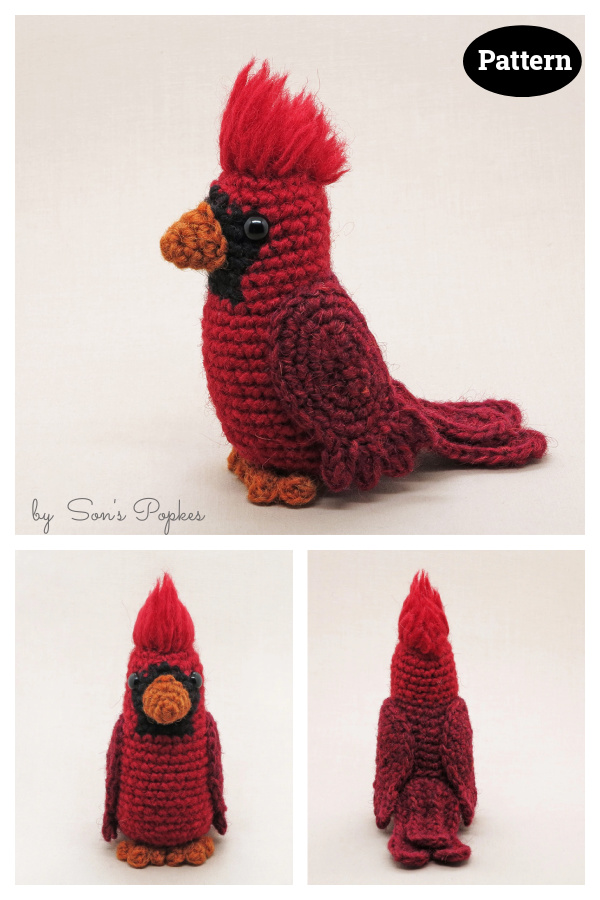 Rufus the Northern Cardinal Crochet Pattern