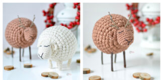 Sheep and Reindeer Ornaments Free Crochet Pattern