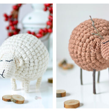 Sheep and Reindeer Ornaments Free Crochet Pattern