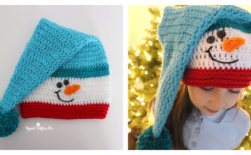Snowman Santa Style Hat Free Crochet Pattern