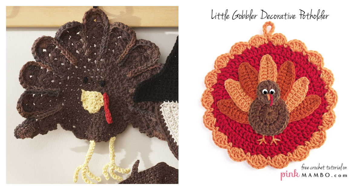 Thanksgiving Decorative Turkey Dishcloth Free Crochet Pattern