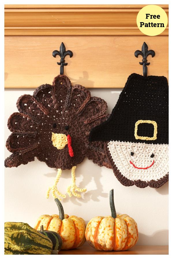Thanksgiving Decorative Turkey Dishcloth Free Crochet Pattern
