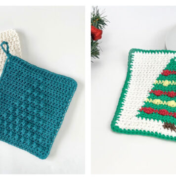10+ Christmas Tree Potholder Free Crochet Patterns