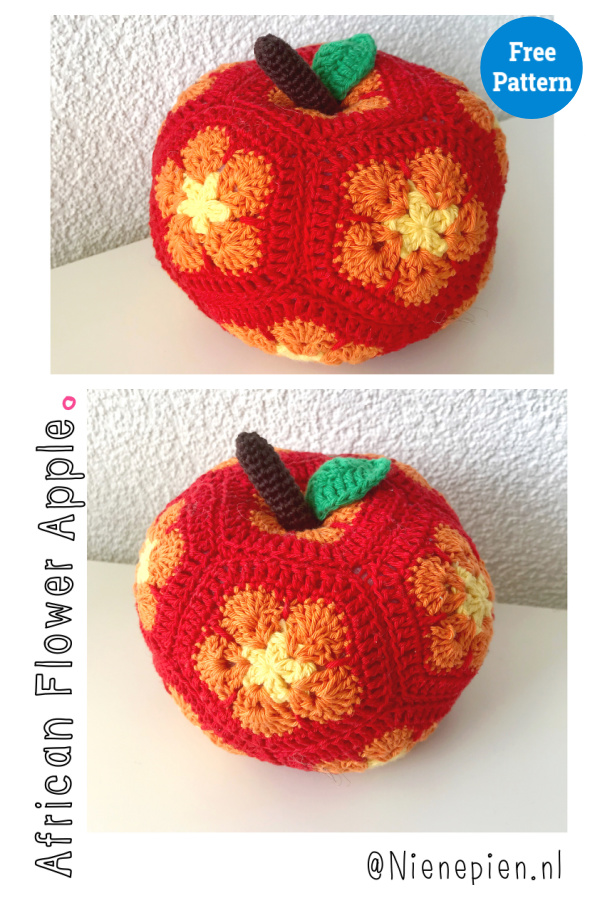 African Flower Apple Free Crochet Pattern