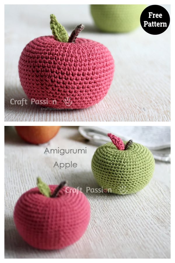 Apple Amigurumi Free Crochet Pattern