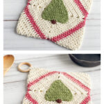 Christmas Tree Pot Holder Free Crochet Pattern