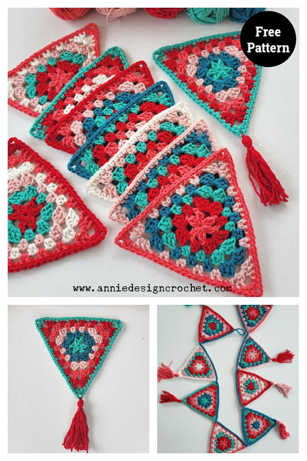 Granny Joy Christmas Bunting Free Crochet Pattern