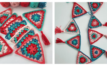 Granny Joy Christmas Bunting Free Crochet Pattern