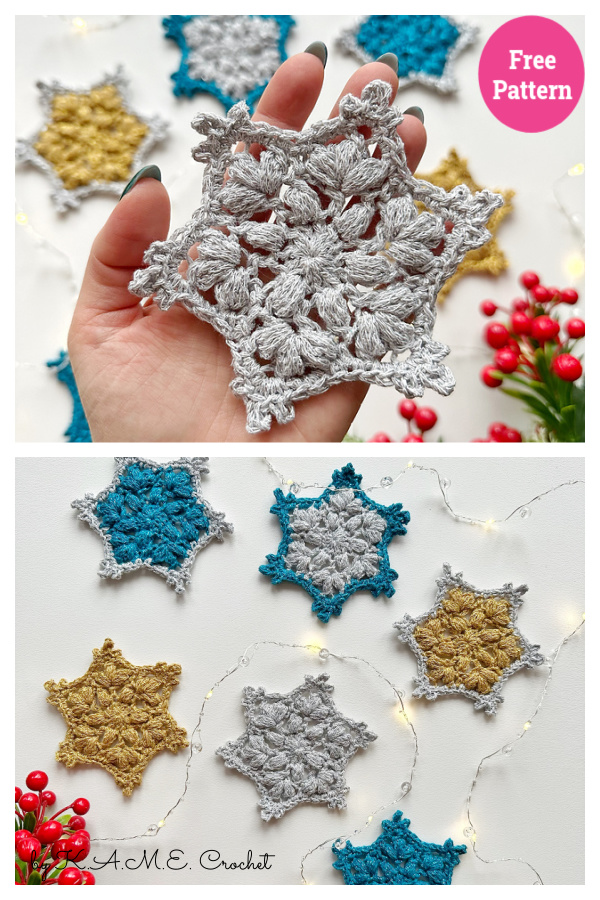 Helina Snowflake Free Crochet Pattern