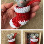 Matchbox Christmas Stocking Mouse Crochet Pattern