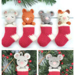Mouse and Kitten Amigurumi Stocking Crochet Pattern
