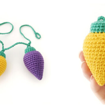 No-Sew Christmas Lights Free Crochet Pattern