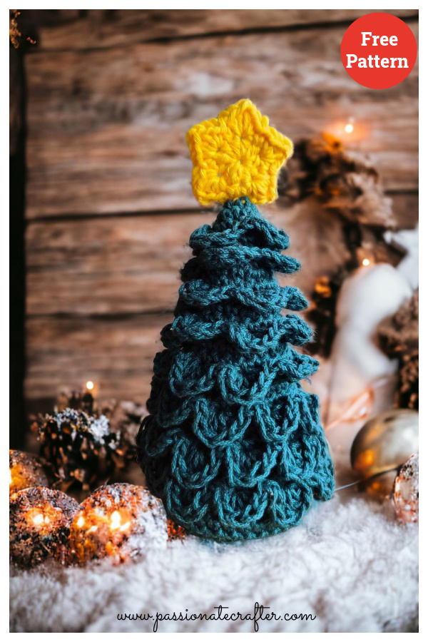 Standing Christmas Tree Free Crochet Pattern