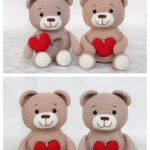 Bear with Heart Amigurumi Crochet Pattern