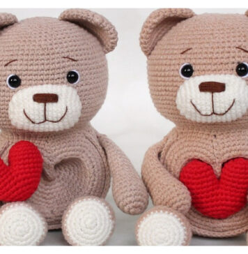 Bear with Heart Amigurumi Crochet Pattern