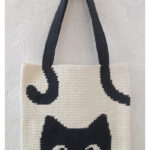 Black Cat Tote Bag Crochet Pattern