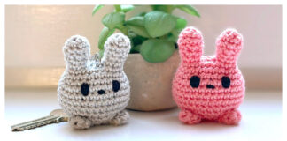 Bunny Amigurumi Keychain Free Crochet Pattern and Video Tutorial