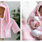 Bunny Baby Hoodie Sweater Free Crochet Pattern and Video Tutorial