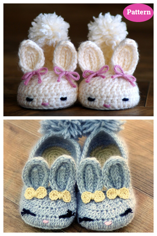 Bunny Baby Booties Free Crochet Pattern and Video Tutorial