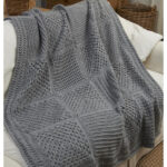 Checkerboard Textures Throw Free Crochet Pattern