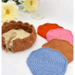 Coaster Set With Holder Free Crochet Pattern