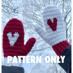 Cold-hearted Mittens Crochet Pattern